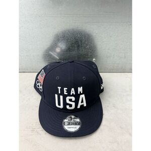 New Era Team USA Olympics 9Fifty Navy Blue Embroidered Flag Logo Snapback Hat